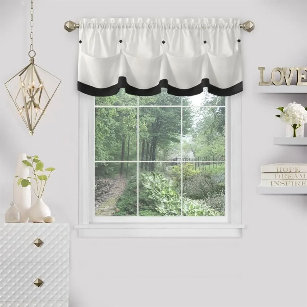 Achim Home Furnishing Window Curtains, Lana Tuck Valance, 58